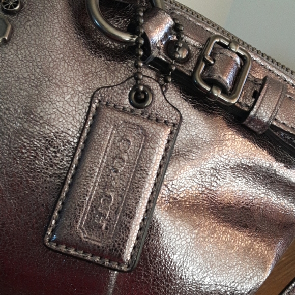Coach Madison Sophia Metallic Satchel,EUC - Picture 5 of 16
